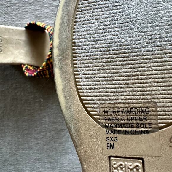 Mootsies Tootsies Women Woven Platform Sandals Reggae Rasta Festival Size 9 - Picture 5 of 5